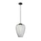 Z-Lite Savanti Pendant, 1-Light, 12 In.W x 16.5 In.H, Matte Black/White Opal 7507-12MB - alternate 2